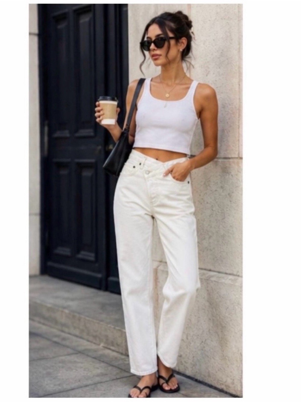 AGOLDE Criss Cross Jeans High Rise Organic
Cotton White Size 23